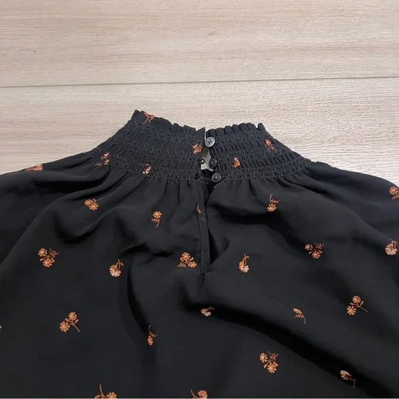 Madewell Women’s Smocked Mockneck Top Blouse Shirt XXS - Picture 9 of 10